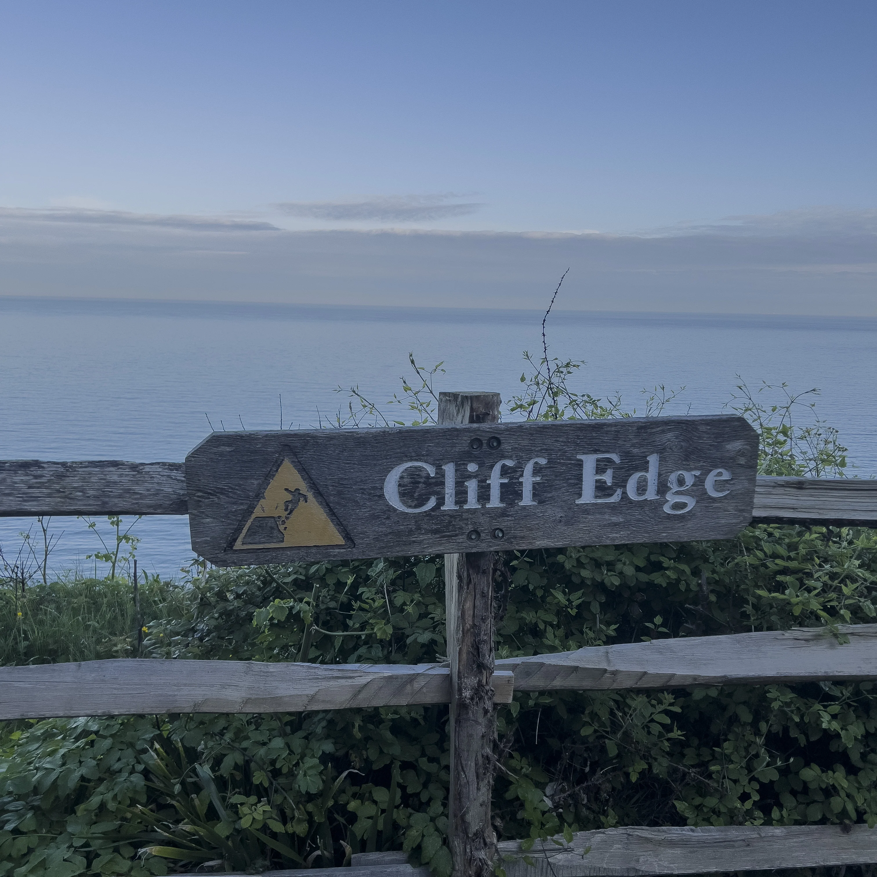 Caution: Cliff Edge sign